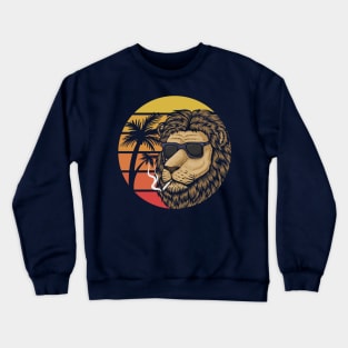 Lion Head smoking Crewneck Sweatshirt